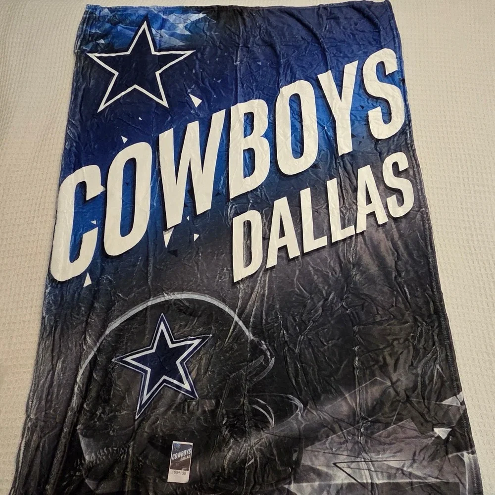 Licensed NFL Dallas Cowboys‎ Plush Throw Blanket 50' X 40' New